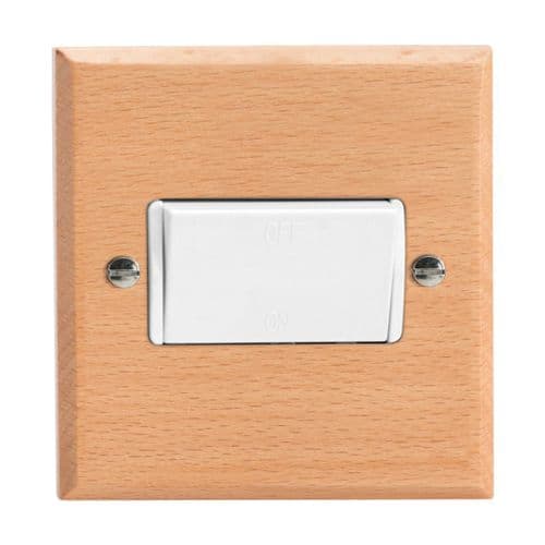 Varilight XKFIBEW Kilnwood Scandic Beech 1 Gang 10A Fan Isolating Switch (3 Pole)