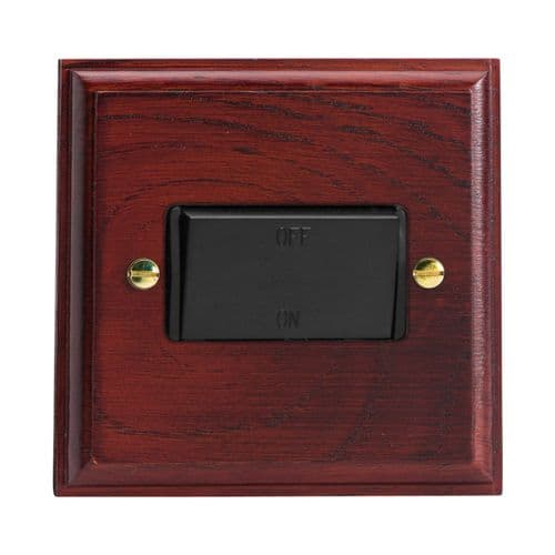 Varilight XKFIMB Kilnwood Mahogany 1 Gang 10A Fan Isolating Switch (3 Pole)