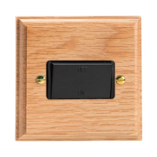 Varilight XKFIOB Kilnwood Oak 1 Gang 10A Fan Isolating Switch (3 Pole)
