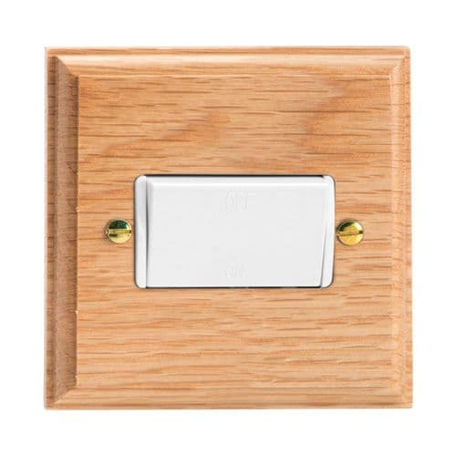Varilight XKFIOW Kilnwood Oak 1 Gang 10A Fan Isolating Switch (3 Pole)