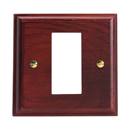 Varilight XKG1M Kilnwood Mahogany DataGrid Plate (1 DataGrid Space)