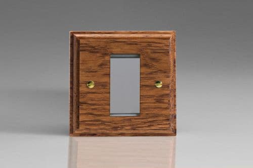Varilight XKG1MO Kilnwood Medium Oak DataGrid Plate (1 DataGrid Space)