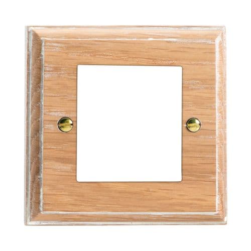 Varilight XKG2LO Kilnwood Limed Oak DataGrid Plate (2 DataGrid Spaces)