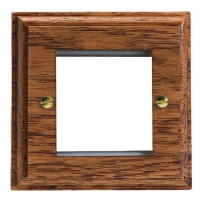 Varilight XKG2MO Kilnwood Medium Oak DataGrid Plate (2 DataGrid Spaces)