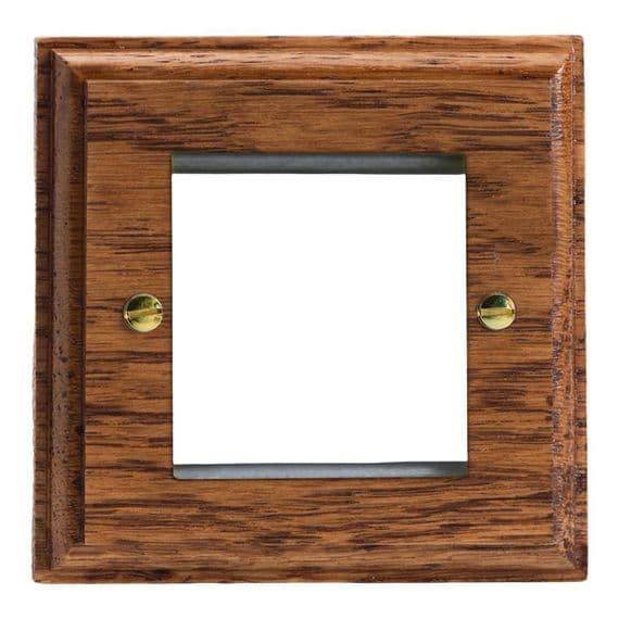 Varilight XKG2MO Kilnwood Medium Oak DataGrid Plate (2 DataGrid Spaces)