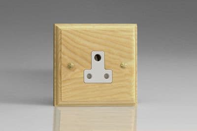 Varilight XKRP5AW Kilnwood Ash 1-Gang 5A Round Pin Socket