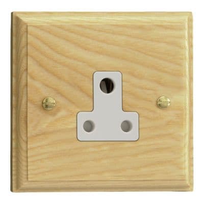 Varilight XKRP5AW Kilnwood Ash 1-Gang 5A Round Pin Socket