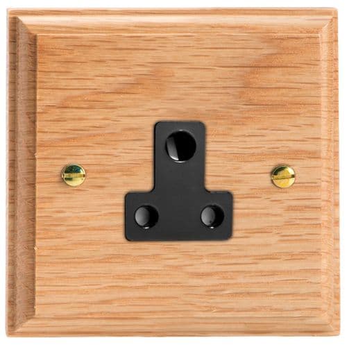Varilight XKRP5OB Kilnwood Oak 1 Gang 5A Round Pin Socket