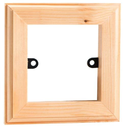 Varilight XKS Surface Mounted Pattress Box Surround Single Kilnwood Unfinished Wood