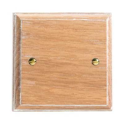Varilight XKSBLO Kilnwood Limed Oak 1 Gang Single Blank Plate