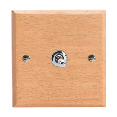 Varilight XKT7BE Kilnwood Scandic Beech 1 Gang 10A Intermediate Toggle Light Switch