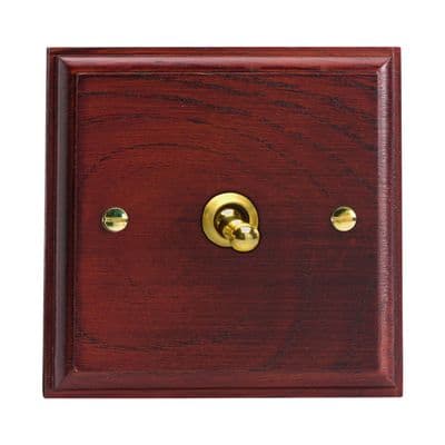 Varilight XKT7M Kilnwood Mahogany 1 Gang 10A Intermediate Toggle Light Switch