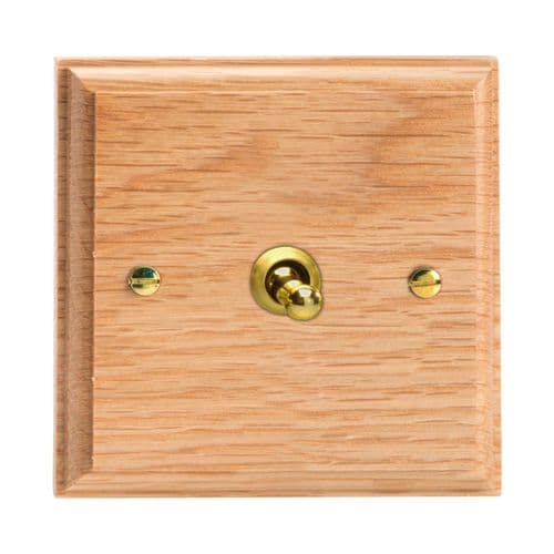 Varilight XKT7O Kilnwood Oak 1 Gang 10A Intermediate Toggle Light Switch