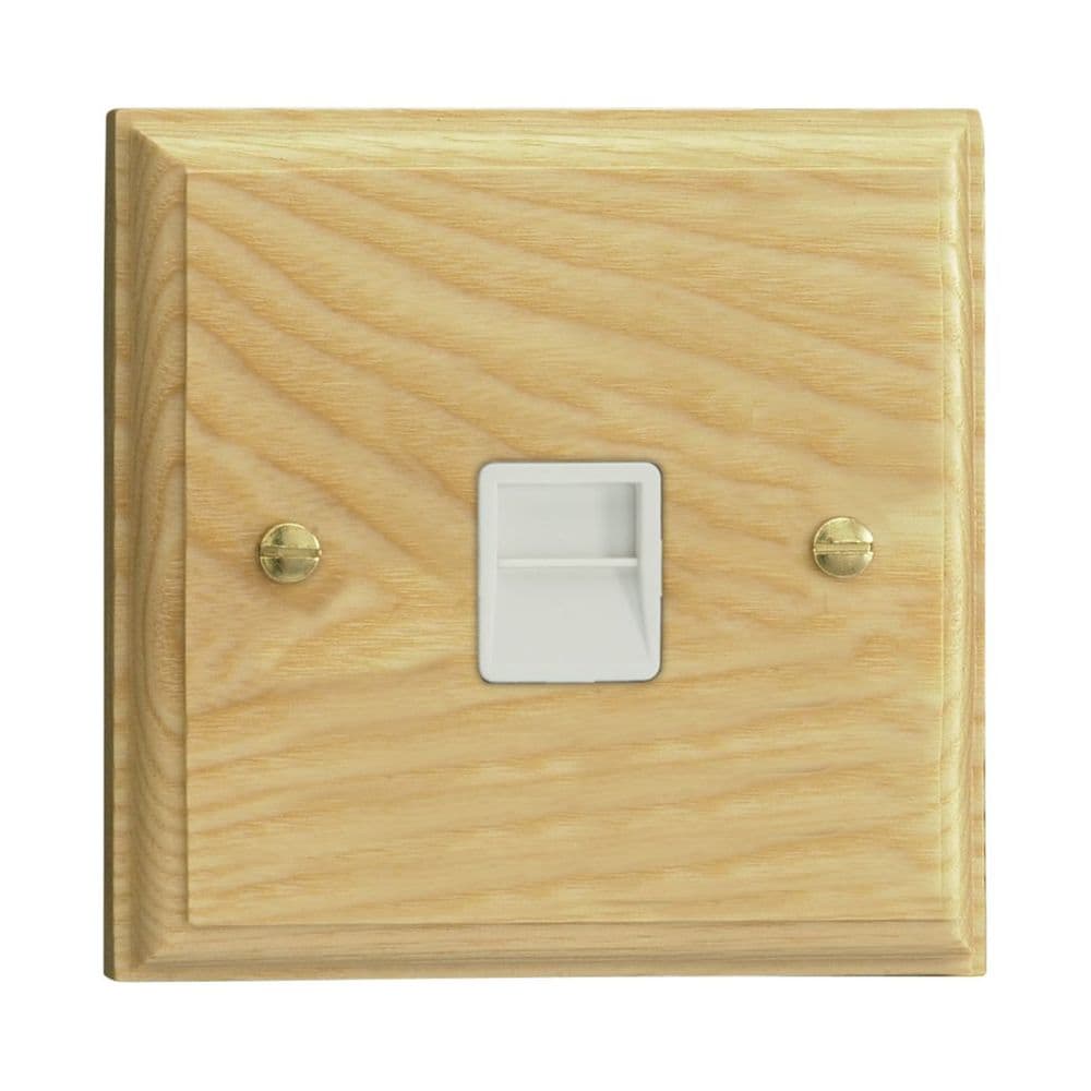 Varilight XKTMAW Kilnwood Ash 1 Gang Telephone Master Socket