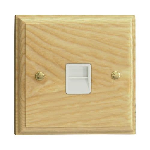 Varilight XKTMAW Kilnwood Ash 1 Gang Telephone Master Socket