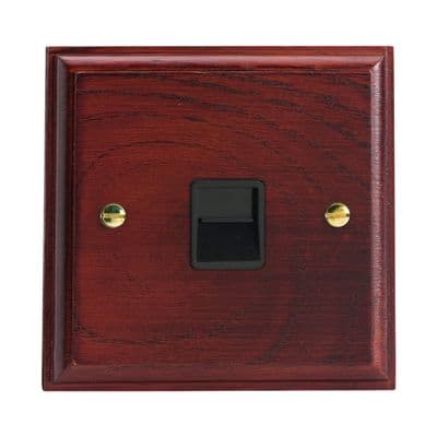Varilight XKTMMB Kilnwood Mahogany 1 Gang Telephone Master Socket