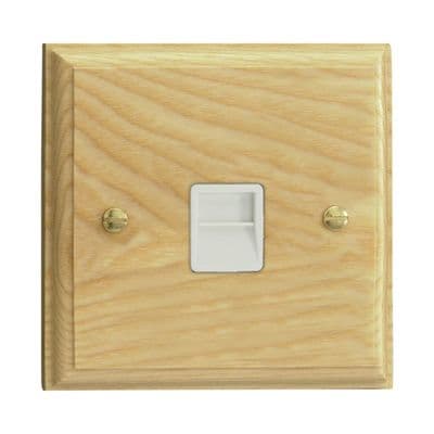 Varilight XKTSAW Kilnwood Ash 1 Gang Telephone Slave (Extension) Socket