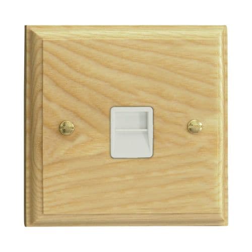 Varilight XKTSAW Kilnwood Ash 1 Gang Telephone Slave (Extension) Socket