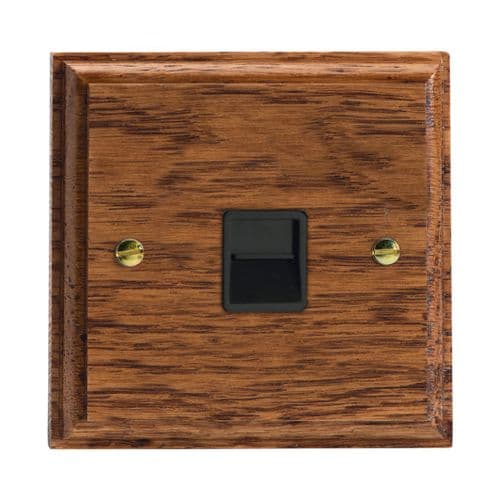Varilight XKTSMOB Kilnwood Medium Oak 1 Gang Telephone Slave (Extension) Socket