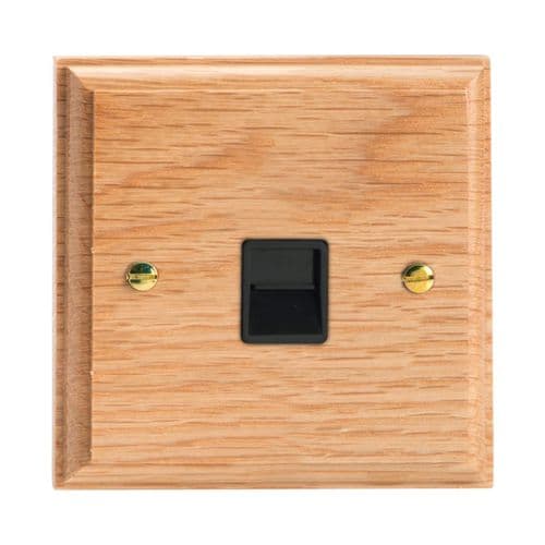 Varilight XKTSOB Kilnwood Oak 1 Gang Telephone Slave (Extension) Socket
