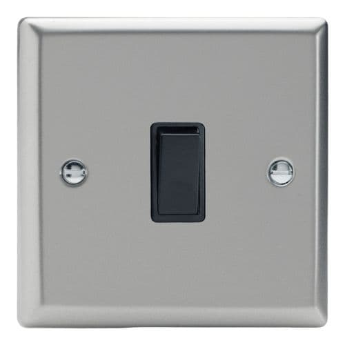 Varilight XN7B Classic Satin Chrome 1 Gang 10A Intermediate Rocker Light Switch