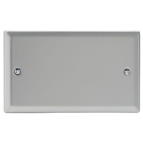 Varilight XNDB Classic Satin Chrome 2 Gang Double Blank Plate