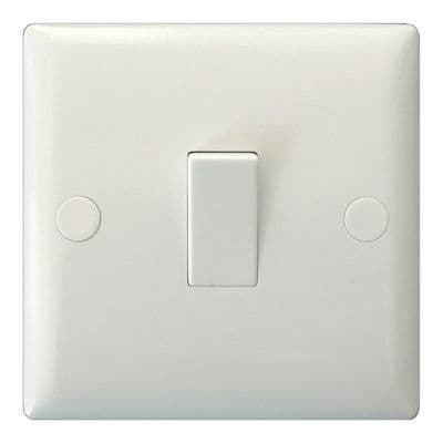 Varilight XO20W Value Polar White 1 Gang 20A Double Pole Switch