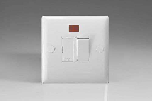 Varilight XO6NW Value Polar White 1 Gang 13A Switched Fused Spur + Neon