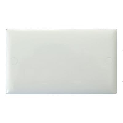 Varilight XODB Value Polar White 2 Gang Double Blank Plate