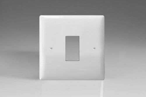 Varilight XOPGY1 Powergrid Polar White 1 Gang Grid Plate (Single Plate)