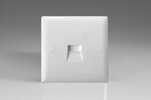 Varilight XOTSW Value Polar White 1 Gang Telephone Slave (Extension) Socket