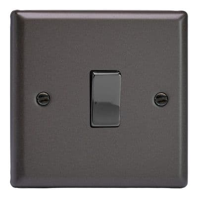 Varilight XP1D Classic Graphite 21 1 Gang 10A 1 or 2 Way Rocker Light Switch