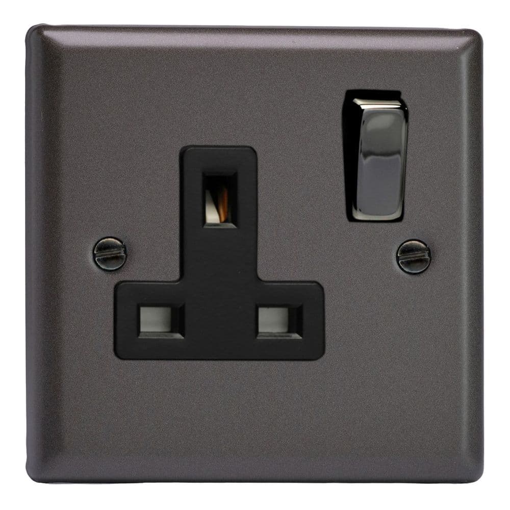 Varilight XP4DB Classic Graphite 21 1 Gang 13A DP Single Switched Plug ...