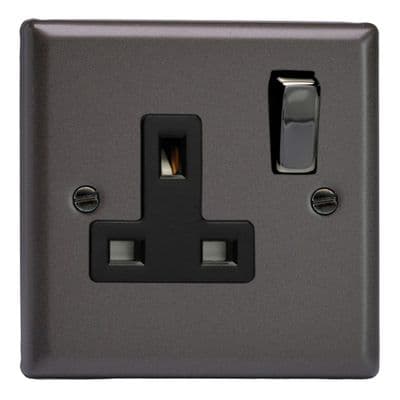 Varilight XP4DB Classic Graphite 21 1 Gang 13A DP Single Switched Plug Socket