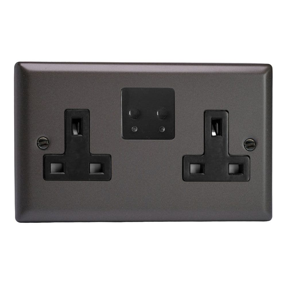Varilight XP5VSB Classic Graphite 21 2 Gang 13A Wi-Fi Socket for V-Pro ...