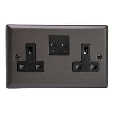 Varilight XP5VSB Classic Graphite 21 2 Gang 13A Wi-Fi Socket for V-Pro Smart Supla