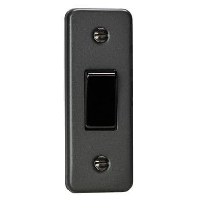Varilight XPA1D Classic Graphite 21 1 Gang 10A 1 or 2 Way Rocker Architrave Switch