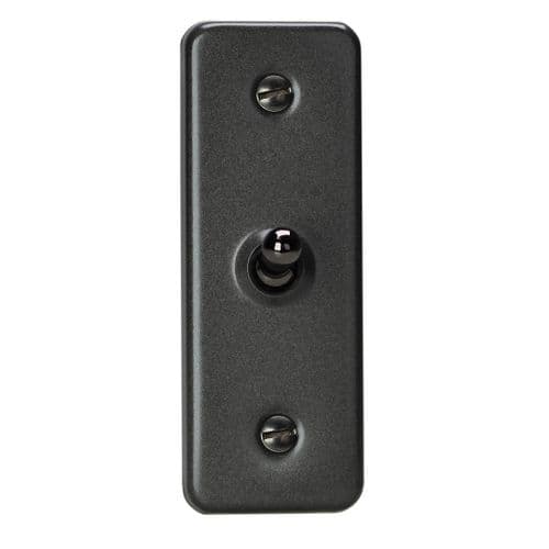 Varilight XPAT1 Classic Graphite 21 1 Gang 10A 1 or 2 Way Toggle Architrave Switch