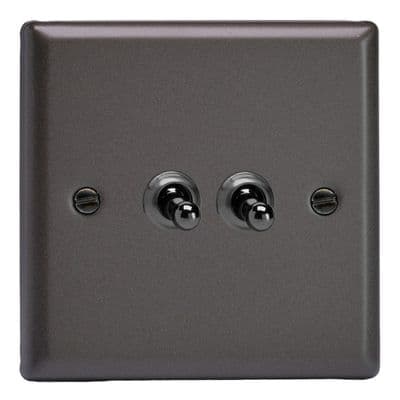 Varilight XPT77 Classic Graphite 21 2 Gang 10A Intermediate Toggle Light Switch