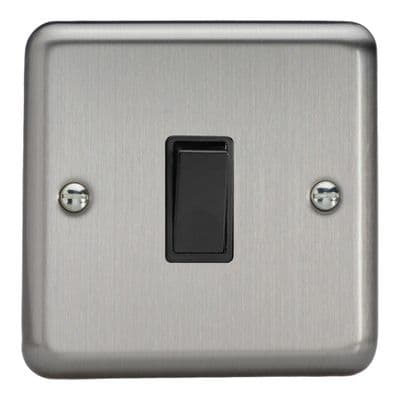 Varilight XS1B Classic Matt Chrome 1 Gang 10A 1 or 2 Way Rocker Light Switch