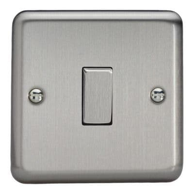 Varilight XS1D Classic Matt Chrome 1 Gang 10A 1 or 2 Way Rocker Light Switch