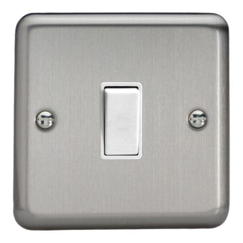 Varilight XS1W Classic Matt Chrome 1 Gang 10A 1 or 2 Way Rocker Light Switch