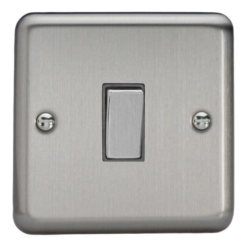 Varilight XS20D Classic Matt Chrome 1 Gang 20A Double Pole Switch