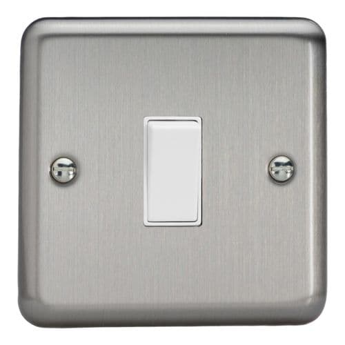 Varilight XS20W Classic Matt Chrome 1 Gang 20A Double Pole Switch