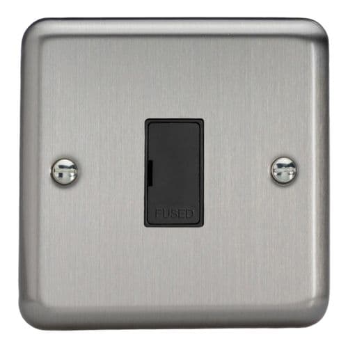 Varilight XS6UB Classic Matt Chrome 1 Gang 13A Unswitched Fused Spur