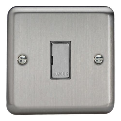 Varilight XS6UD Classic Matt Chrome 1 Gang 13A Unswitched Fused Spur