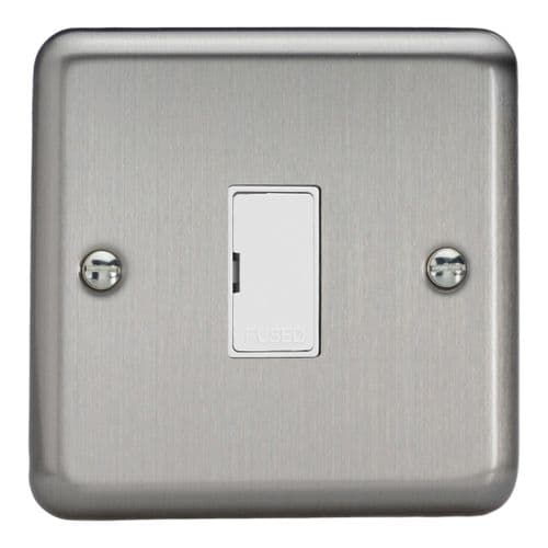 Varilight XS6UW Classic Matt Chrome 1 Gang 13A Unswitched Fused Spur