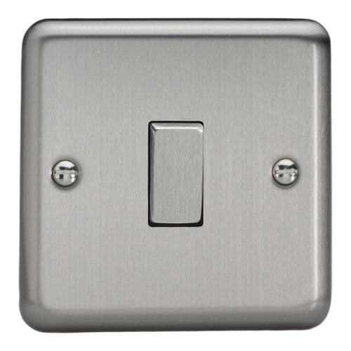 Varilight XS7D Classic Matt Chrome 1 Gang 10A Intermediate Rocker Light Switch