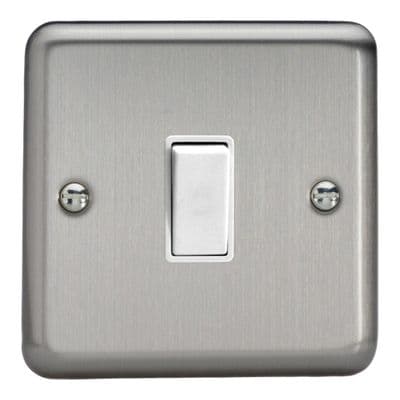 Varilight XS7W Classic Matt Chrome 1 Gang 10A Intermediate Rocker Light Switch