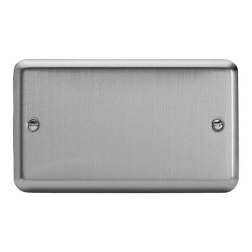 Varilight XSDB Classic Matt Chrome 2 Gang Double Blank Plate